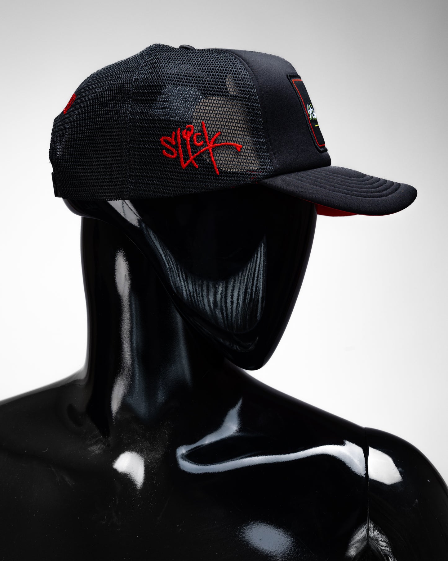 Black and Red Foam Trucker Hat