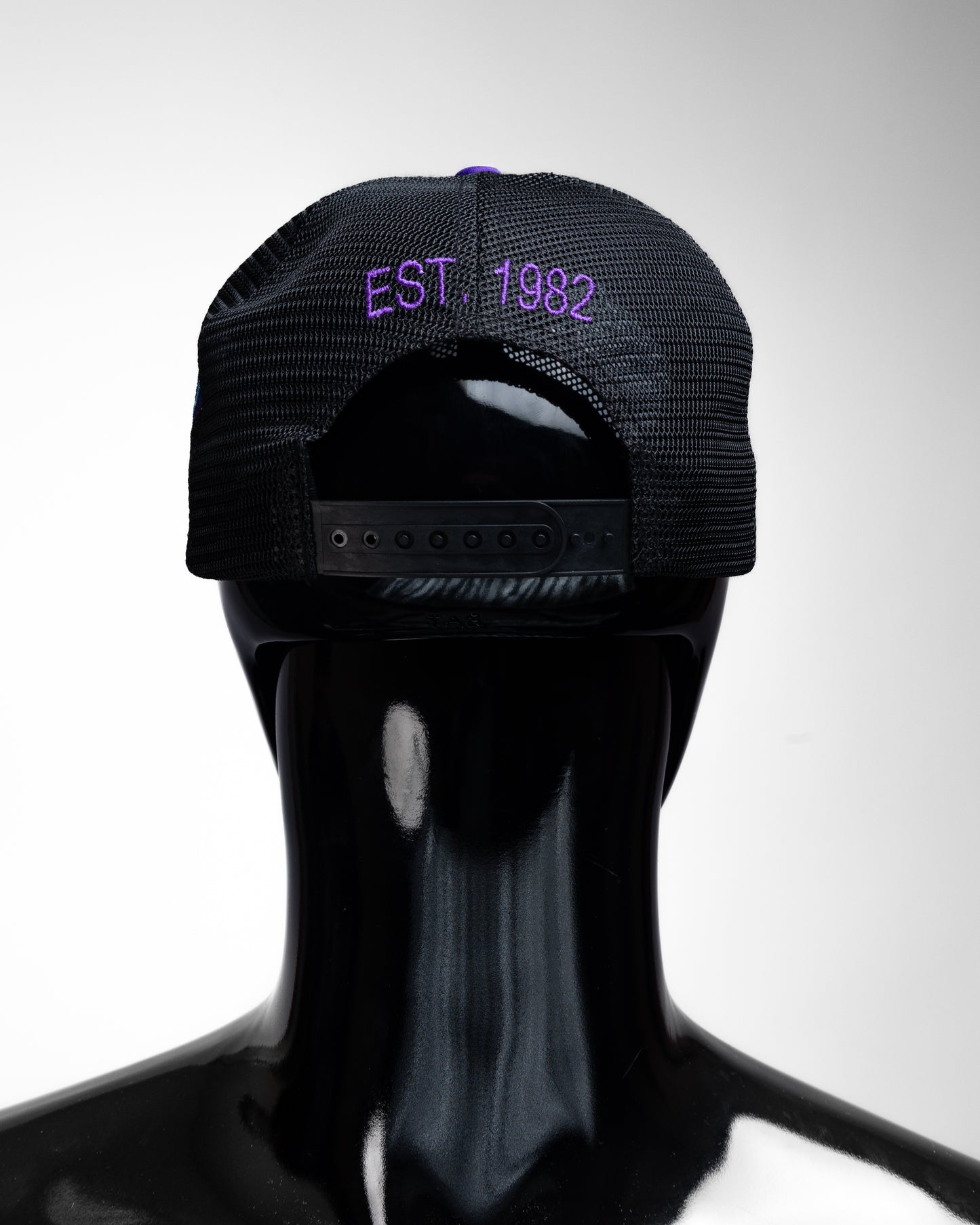 Black and Purple Foam Trucker Hat