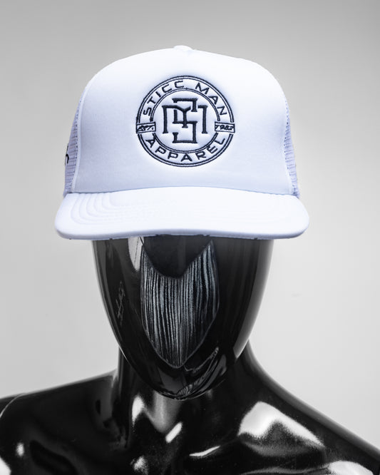 White and Black Foam Trucker Hat