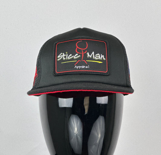 Black and Red Foam Trucker Hat