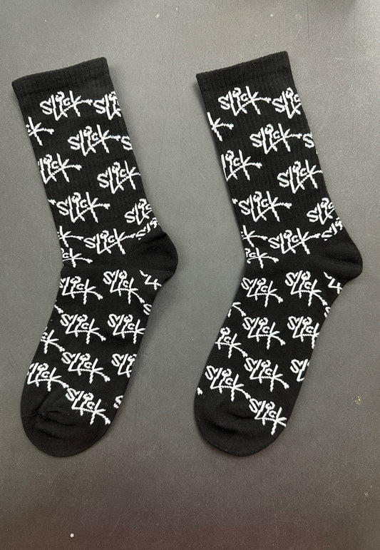 Black and White 100% Cotton Socks