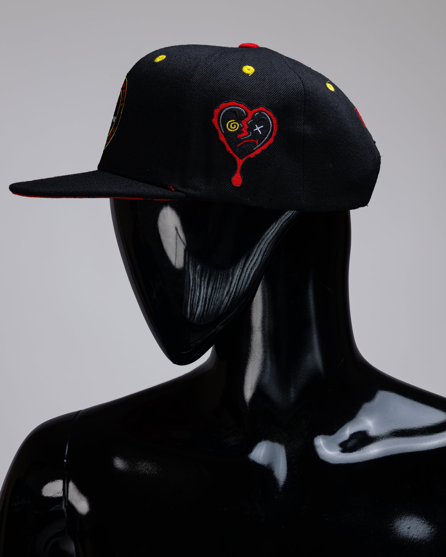 Black, Yellow, Red Baseball Hat Acrylic Material