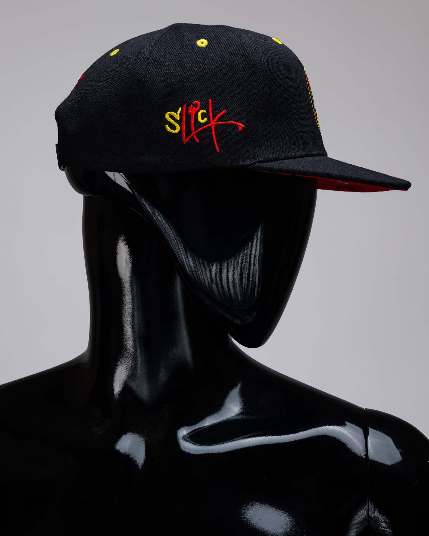 Black, Yellow, Red Baseball Hat Acrylic Material